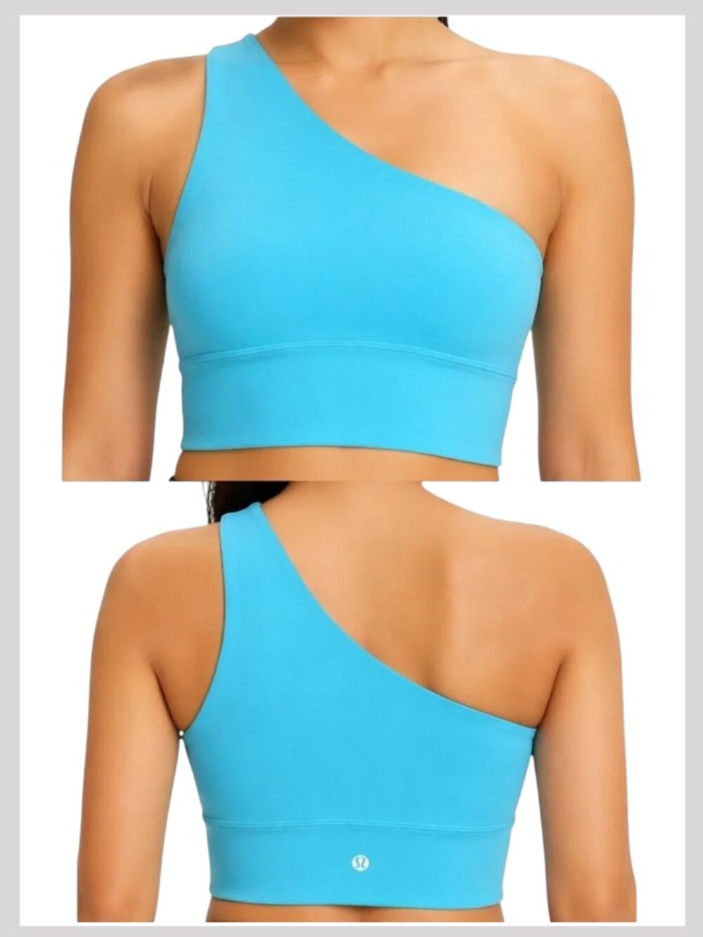 Lululemon Align Asymmetrical Bra Blue One Shoulder Nulu Size 6